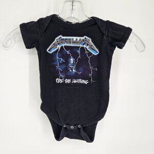 Metallica Ride the Lightning Shirt Baby 12 Months Rabbit Skin One Piece Band Tee